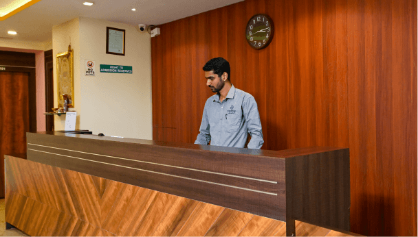 Reception area of Padival Grand Hotel